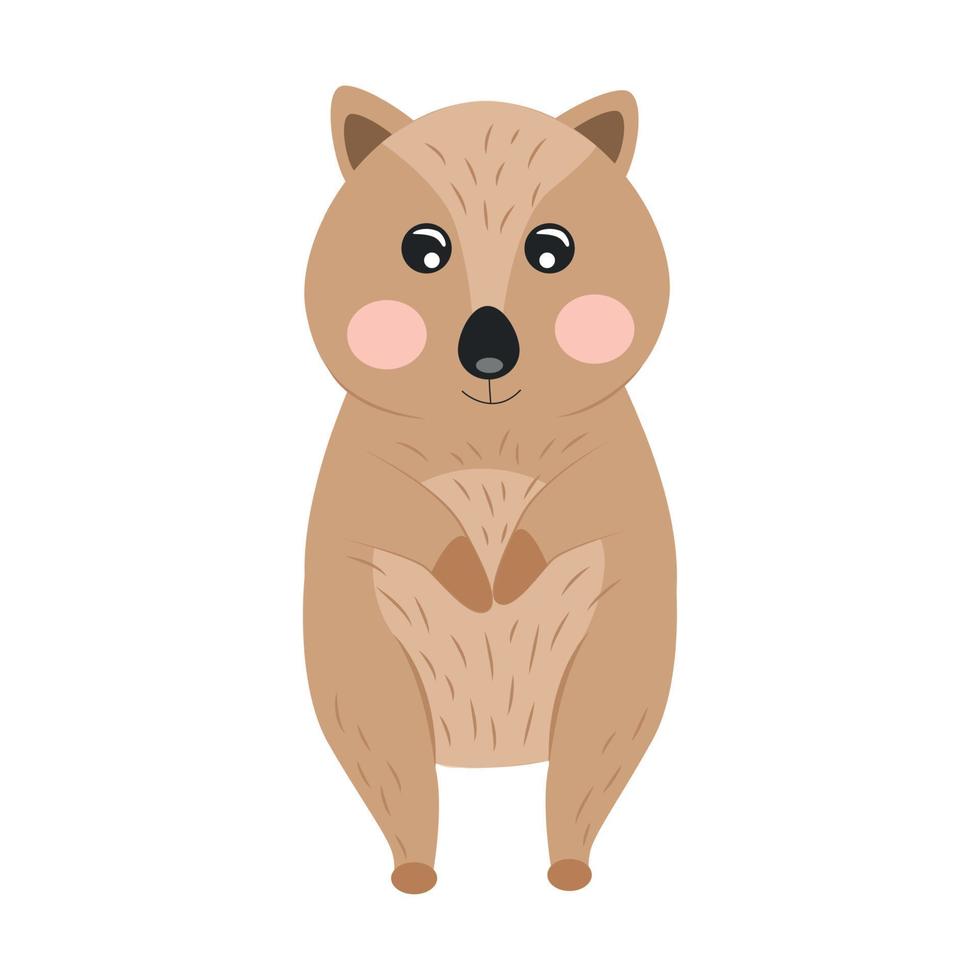 illustration av djur- quokka. Quokka karaktär vektor