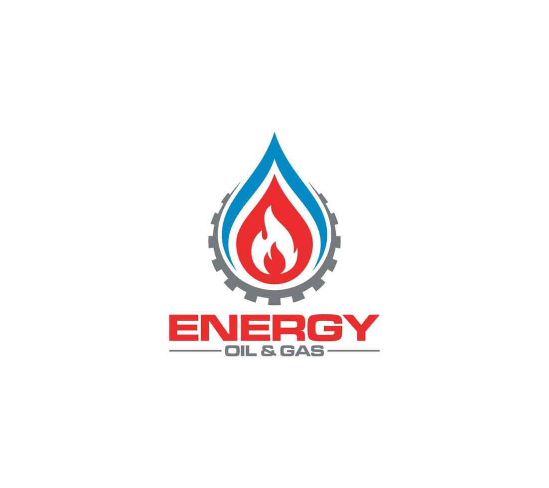 Öl und Gas Logo Design auf Weiß Hintergrund, Vektor Illustration.