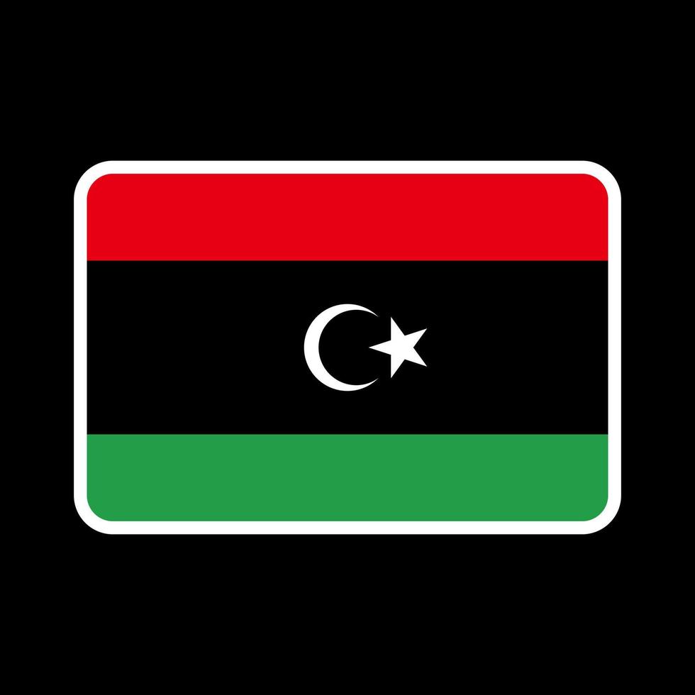 Libyen-Flagge, offizielle Farben und Proportionen. Vektor-Illustration. vektor