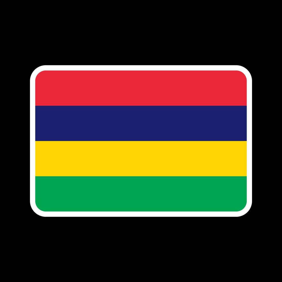 Mauritius-Flagge, offizielle Farben und Proportionen. Vektor-Illustration. vektor