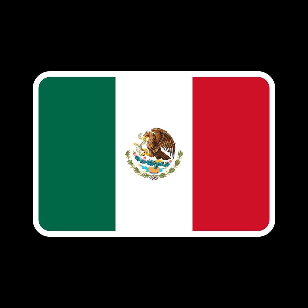 Mexiko-Flagge, offizielle Farben und Proportionen. Vektor-Illustration. vektor