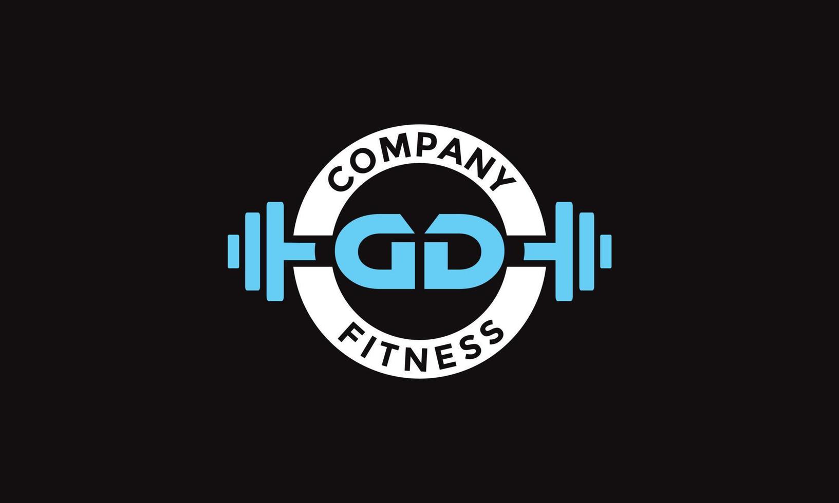 Monogramm Brief dd Fitness Emblem Logo vektor