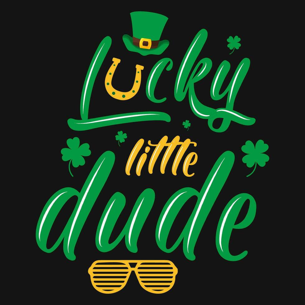 irländsk st patrick dag tur- liten Fröken kille mardi gras tshirt design vektor