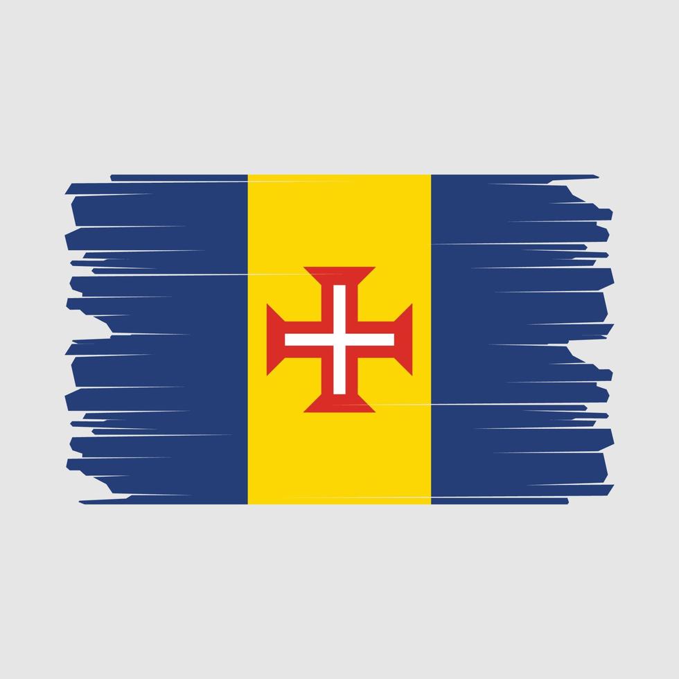 Madeira Flagge Illustration vektor