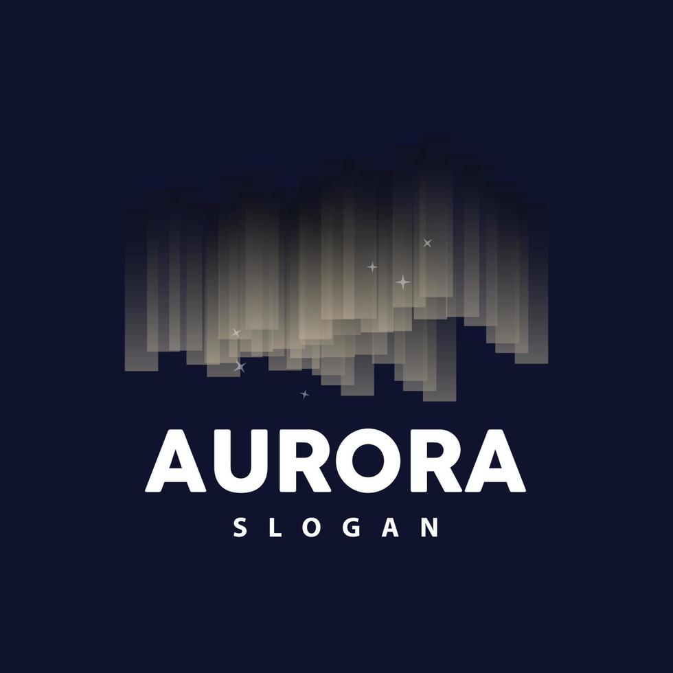 aurora logotyp, ljus Vinka vektor, natur landskap design, produkt varumärke mall illustration ikon vektor