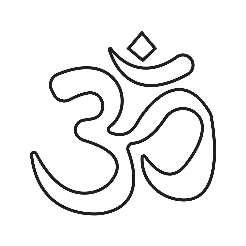 Hinduismus Symbol Symbol Gliederung vektor