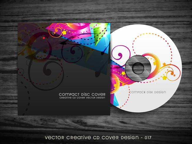 bunte CD-Cover-Design vektor
