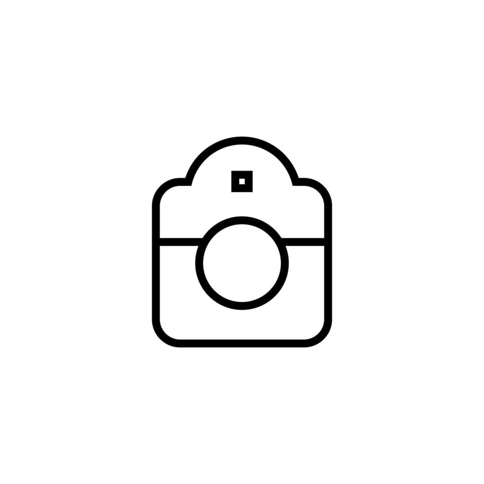 kamera tecken isolerat linje ikon. redigerbar stroke. den kan vara Begagnade för webbplatser, butiker, banderoller, reklamblad. vektor