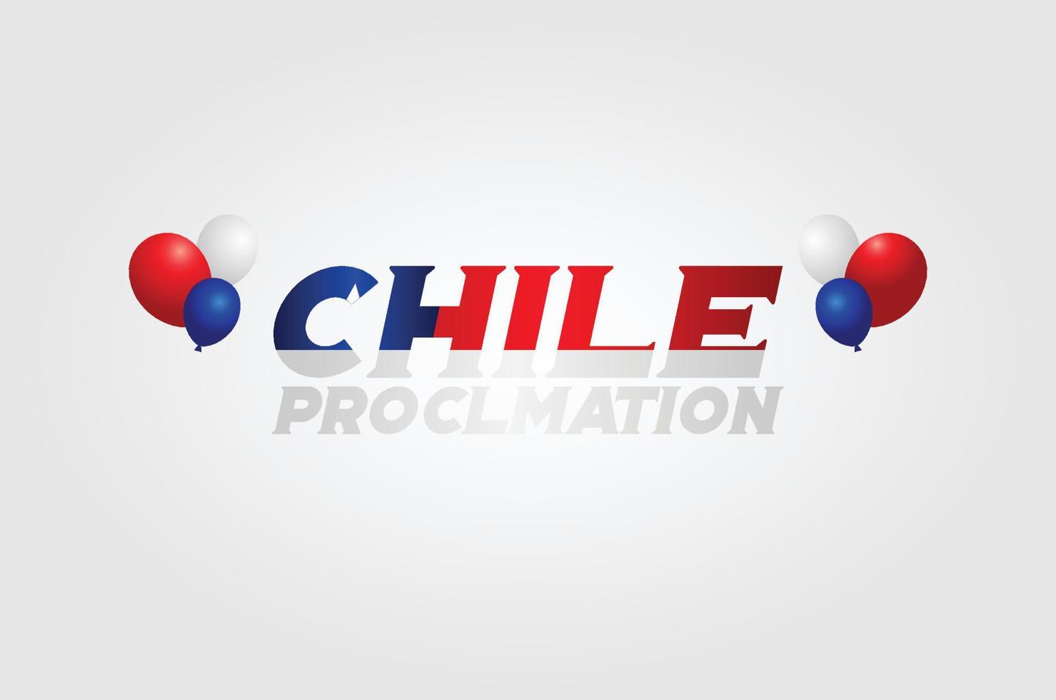 Chile Proklamation Tag Design vektor