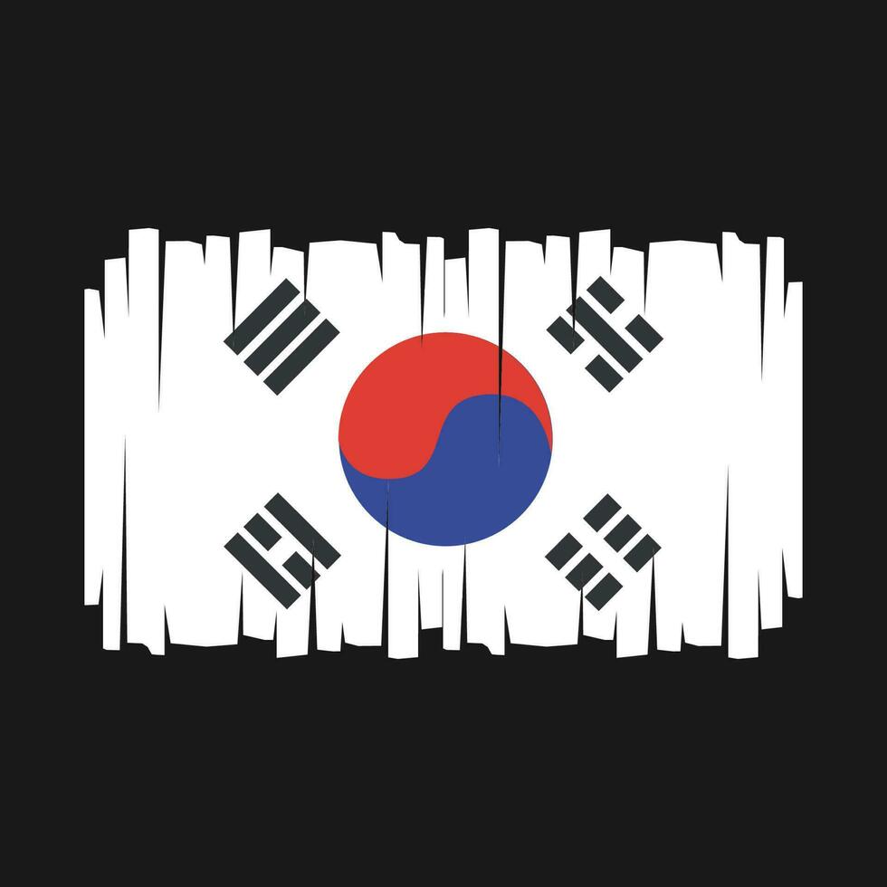 Sydkoreas flagga vektor