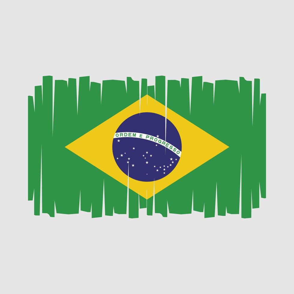 Brasilien flagga vektor