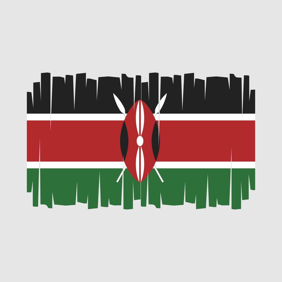 kenya flagga vektor