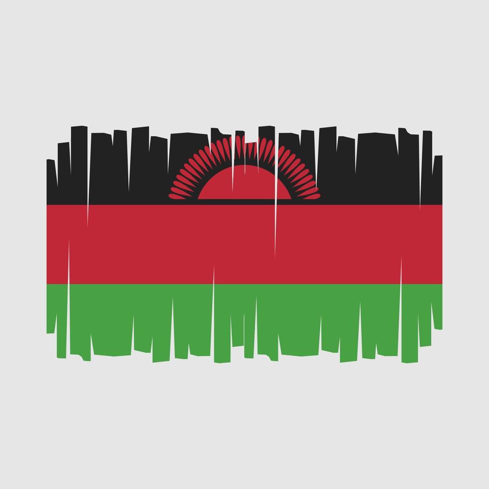 malawis flagga vektor