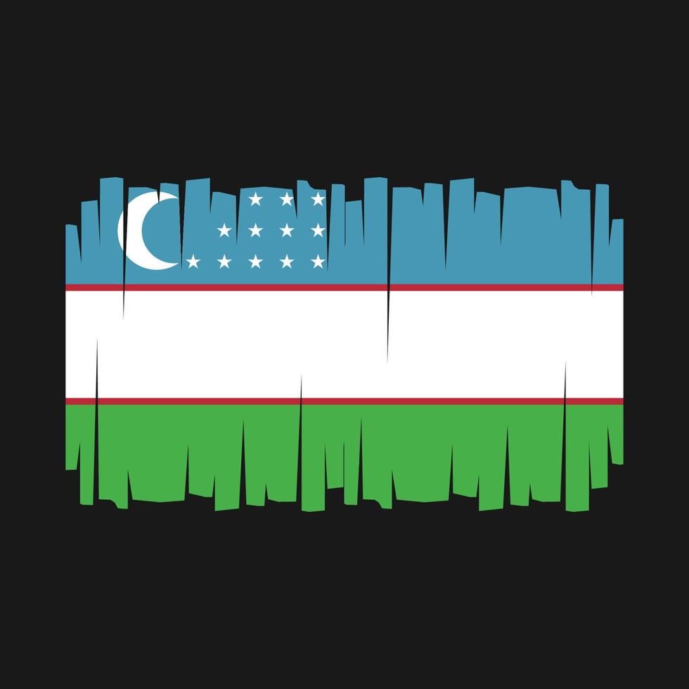 uzbekistan flagga vektor
