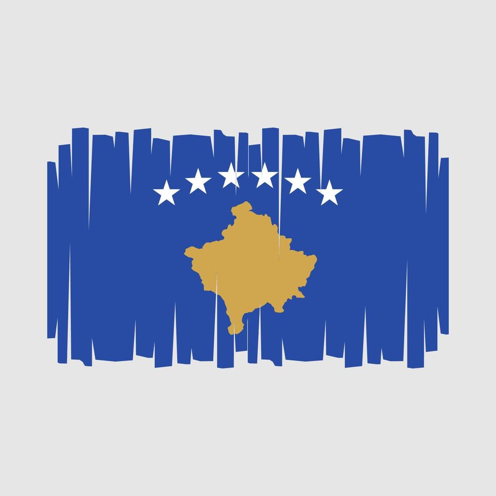 kosovo flagga vektor
