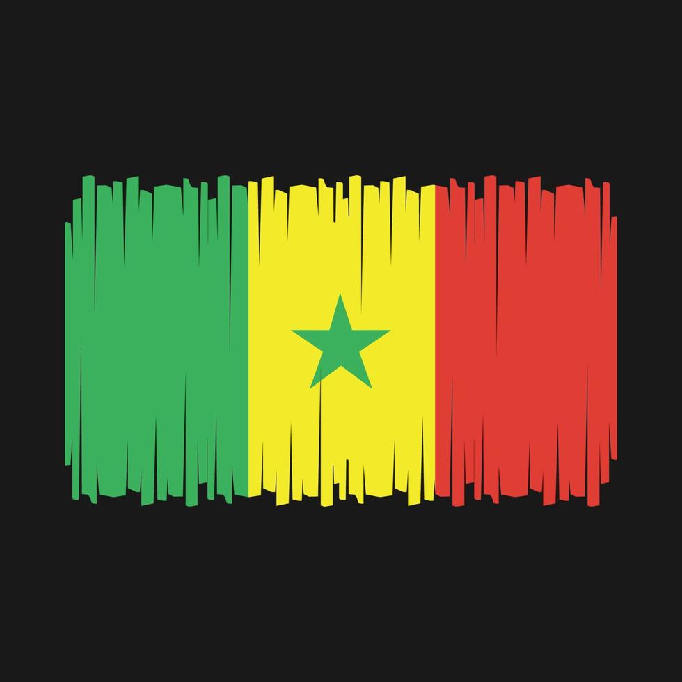 senegal flagga vektor