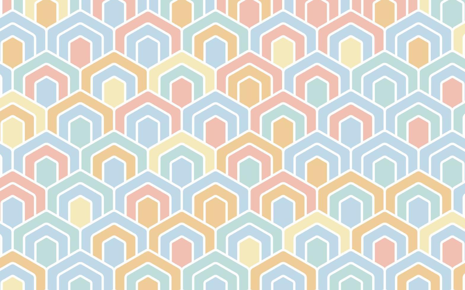 Bienenwabe Hexagon Muster. Hintergrund Pastell- Stil Farbe. zufällig Farbe Hintergrund. vektor