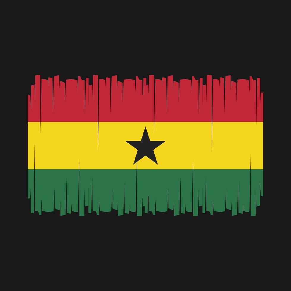 ghana flagga vektor