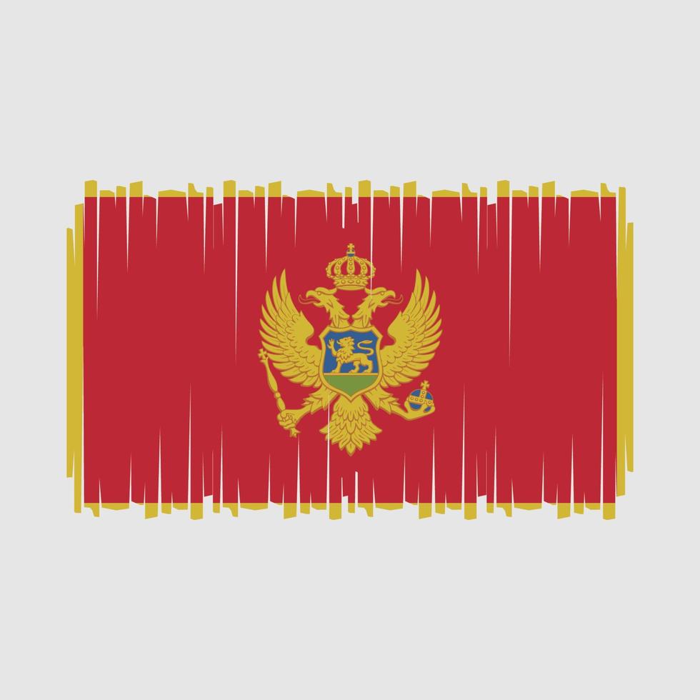 montenegro flagga vektor