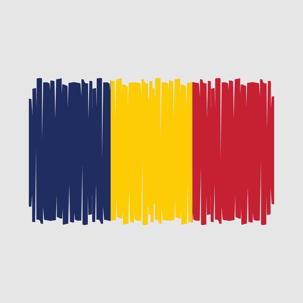 Tschad Flagge Vektor