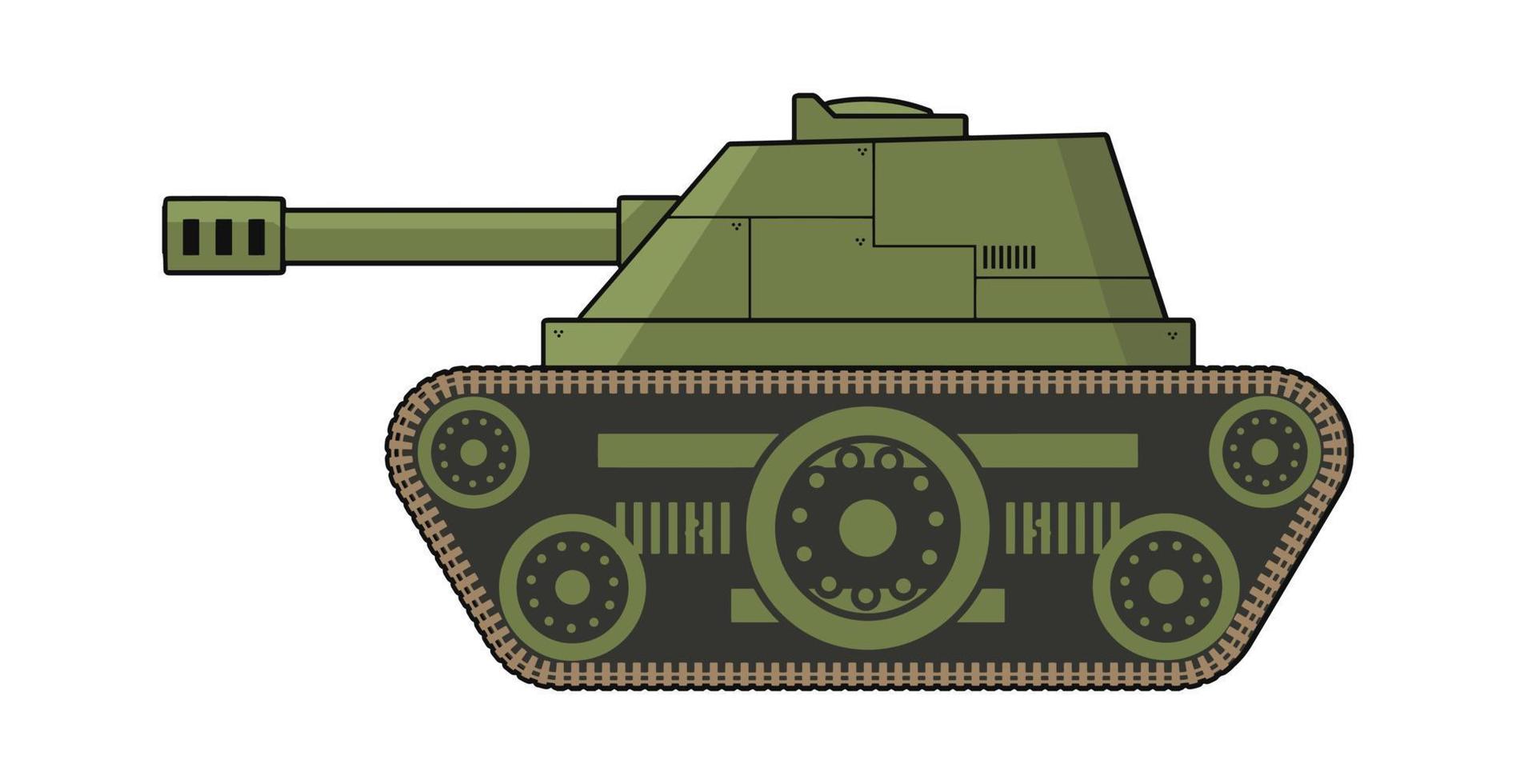 Militär- Panzer Illustration Karikatur Vektor