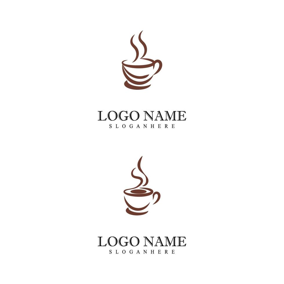 Kaffeetasse Logo Vorlage Vektor Icon Design