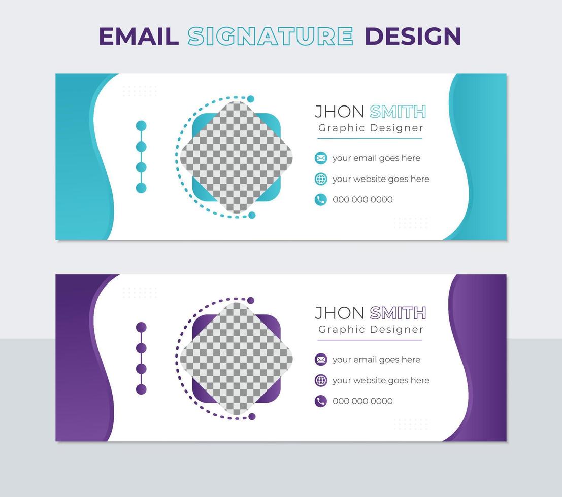 modern, kreativ, unik och minimal layout form design. professionell geometrisk företag kort och företags- e-post signatur med färgrik mall vektor design