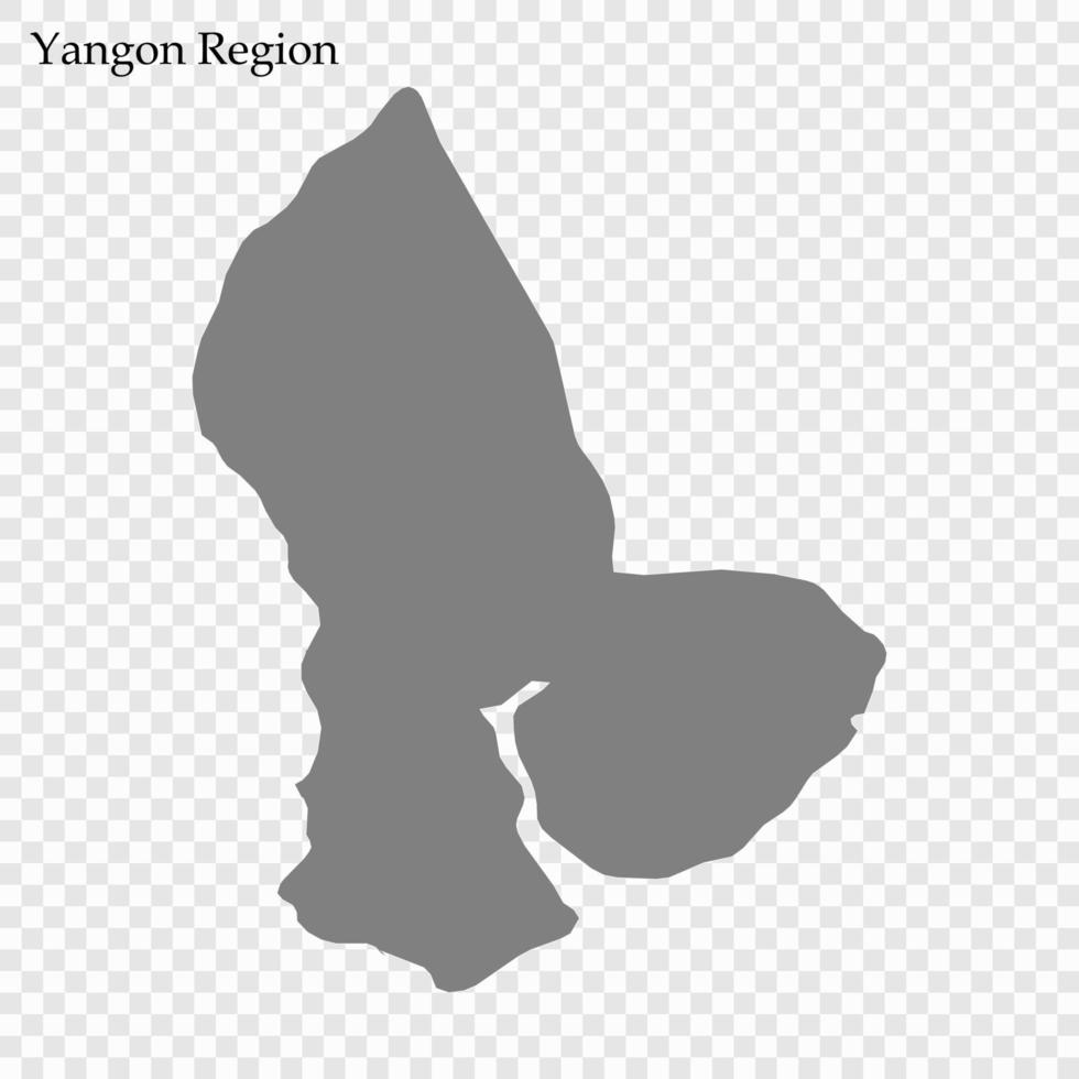hög kvalitet Karta av distrikt myanmar vektor
