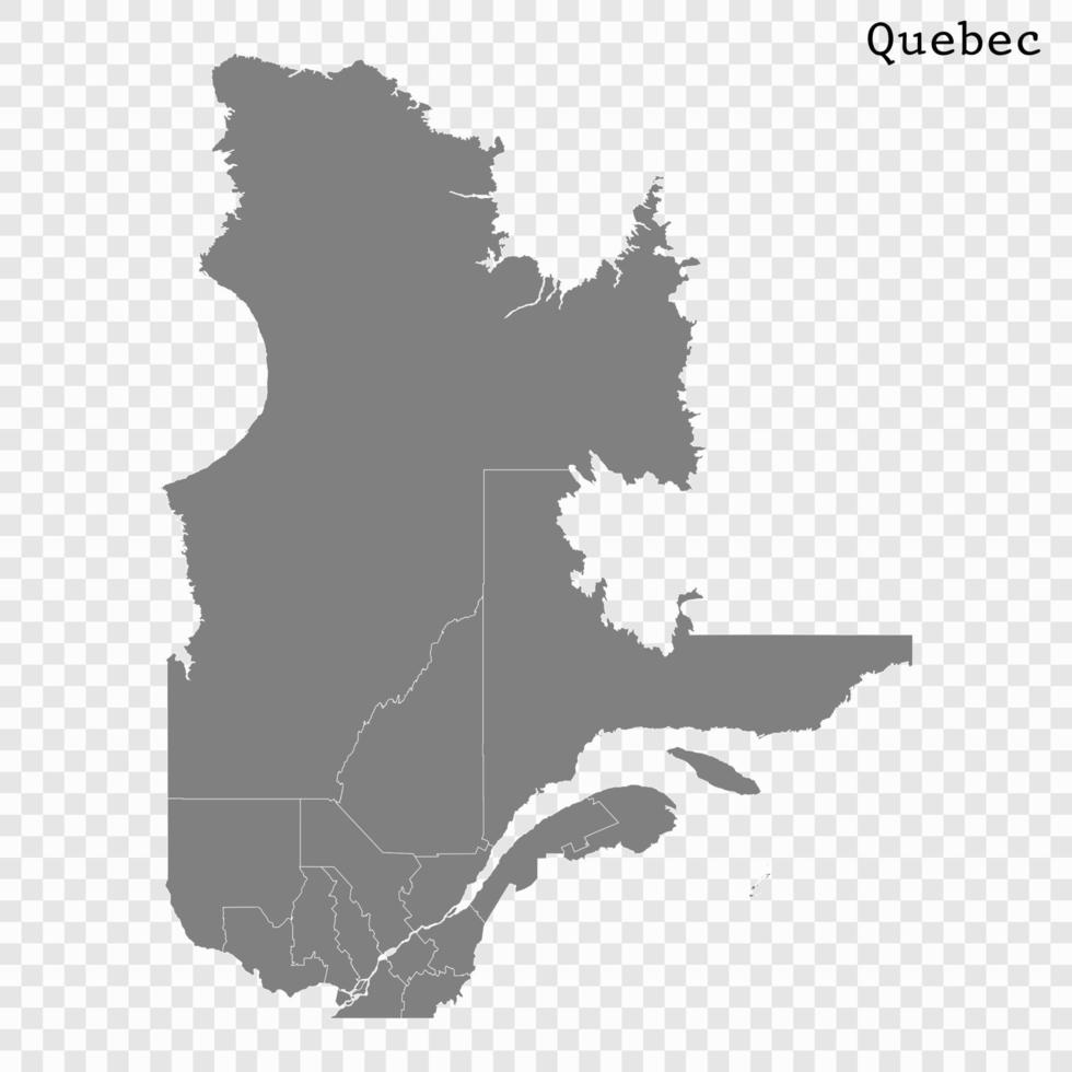 hög kvalitet Karta provins av kanada vektor