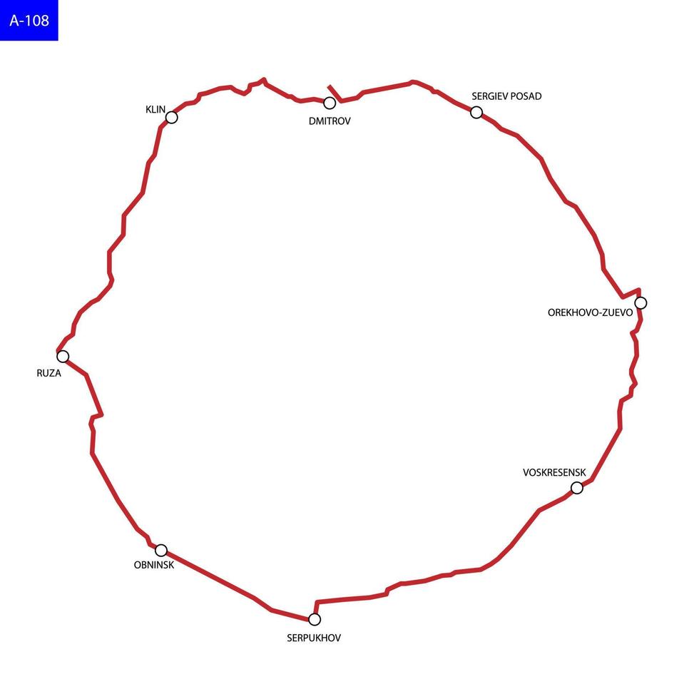 Straße Karte von Russland vektor