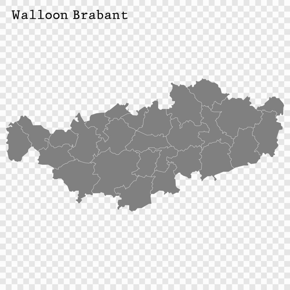 hoch Qualität mapis ein Provinz von Belgien vektor