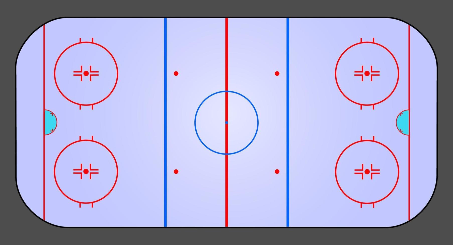 Vektor Eis Eishockey Eisbahn isoliert