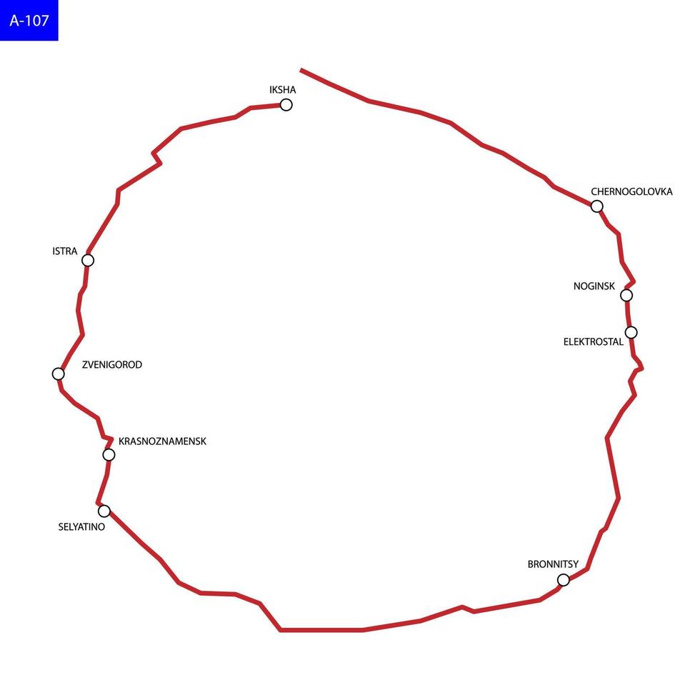 Straße Karte von Russland vektor