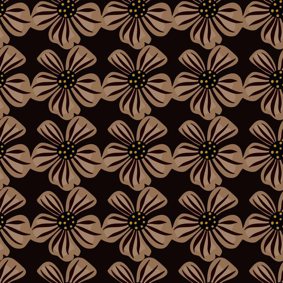 abstrakt Blumen- nahtlos Muster im einfach Stil. Kamille Blume endlos Hintergrund. vektor