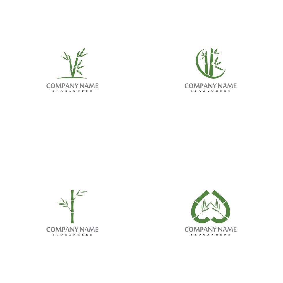 Bambus-Logo-Vorlagen vektor