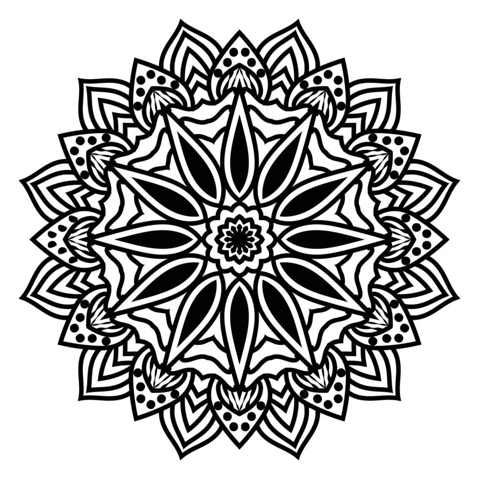 modern Mandala Muster Design. Mandala Färbung Seite Design kostenlos herunterladen vektor