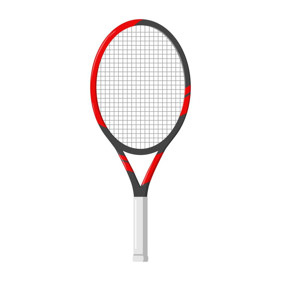 tennis racket, vektor illustration, isolerat på vit bakgrund