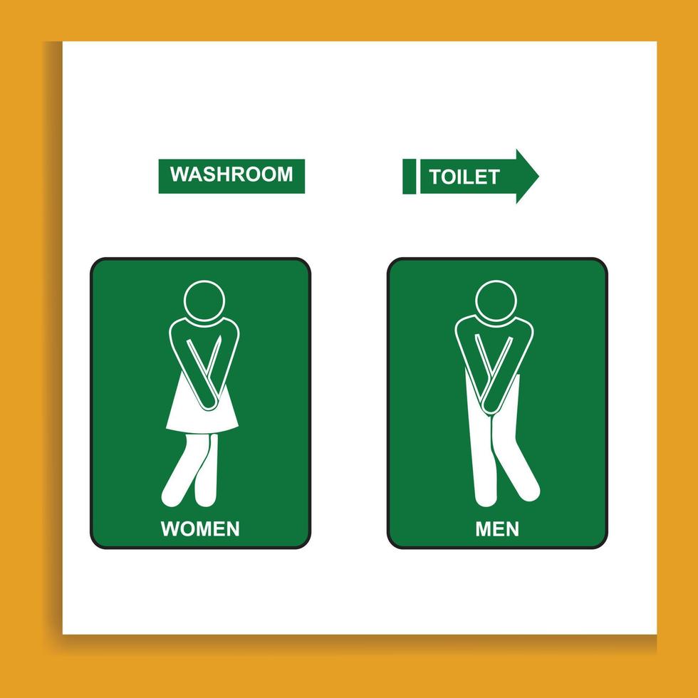 Toilette Symbole, Toilette Zeichen, und Männer und Frauen Vektor Illustrationen.