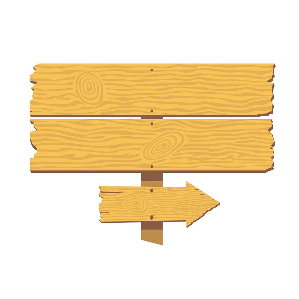 Straßenschild aus Holz vektor
