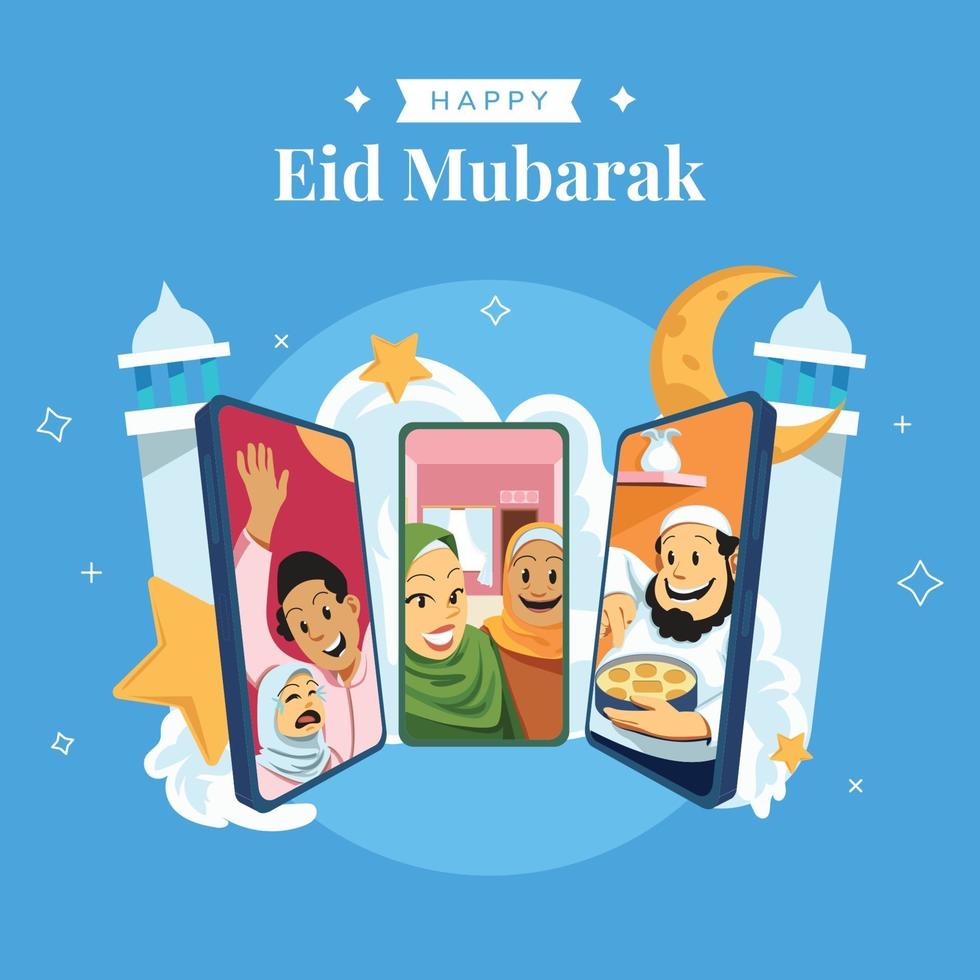 eid mubarak designkoncept vektor