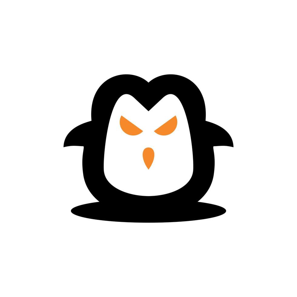 Tier Pinguin süß Logo Design vektor