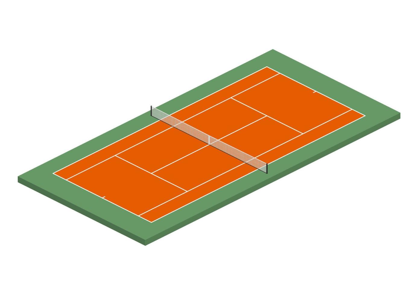 isometrisk se av de tennis domstol. lätt till använda sig av vektor. vektor