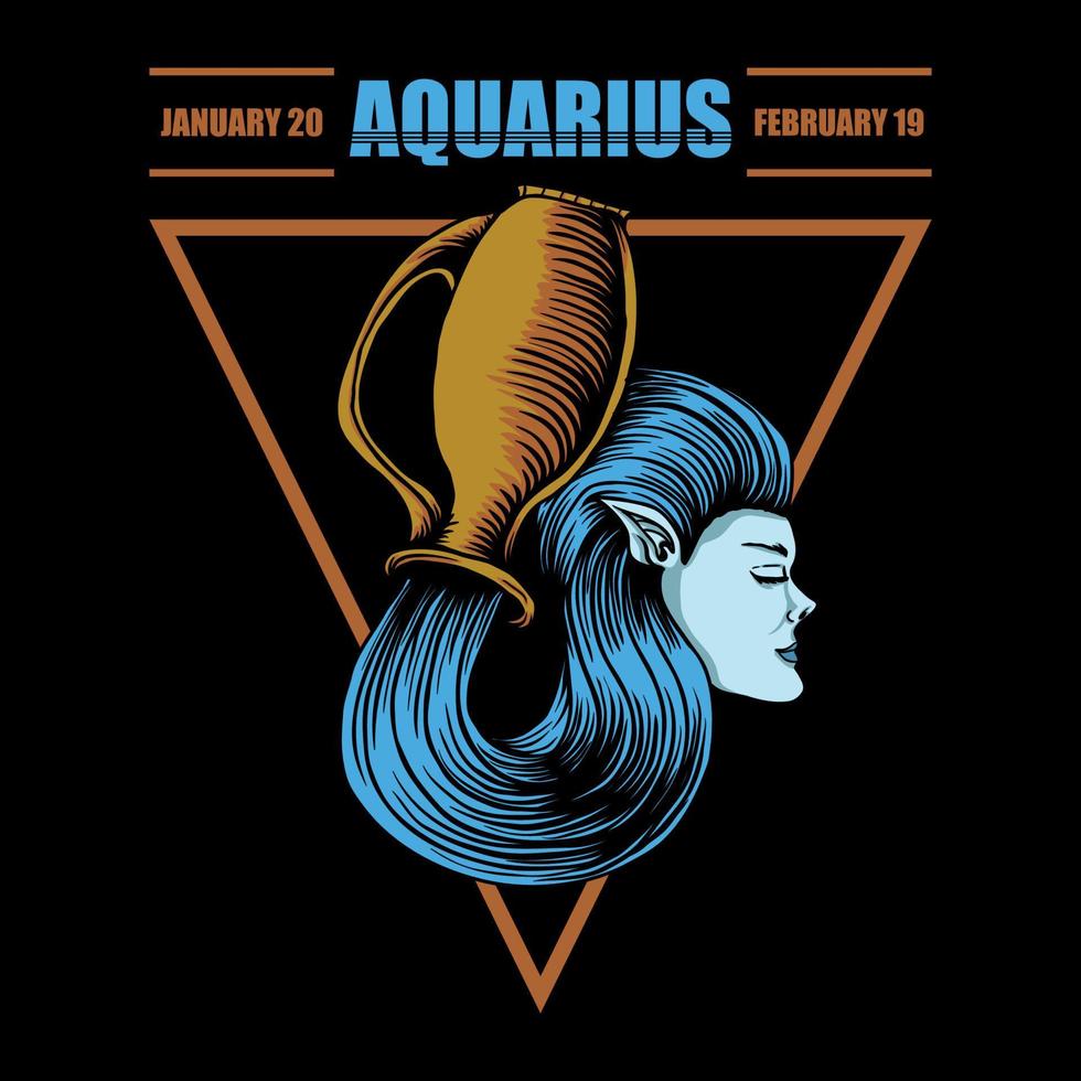 aquarius zodiaken vektor illustration