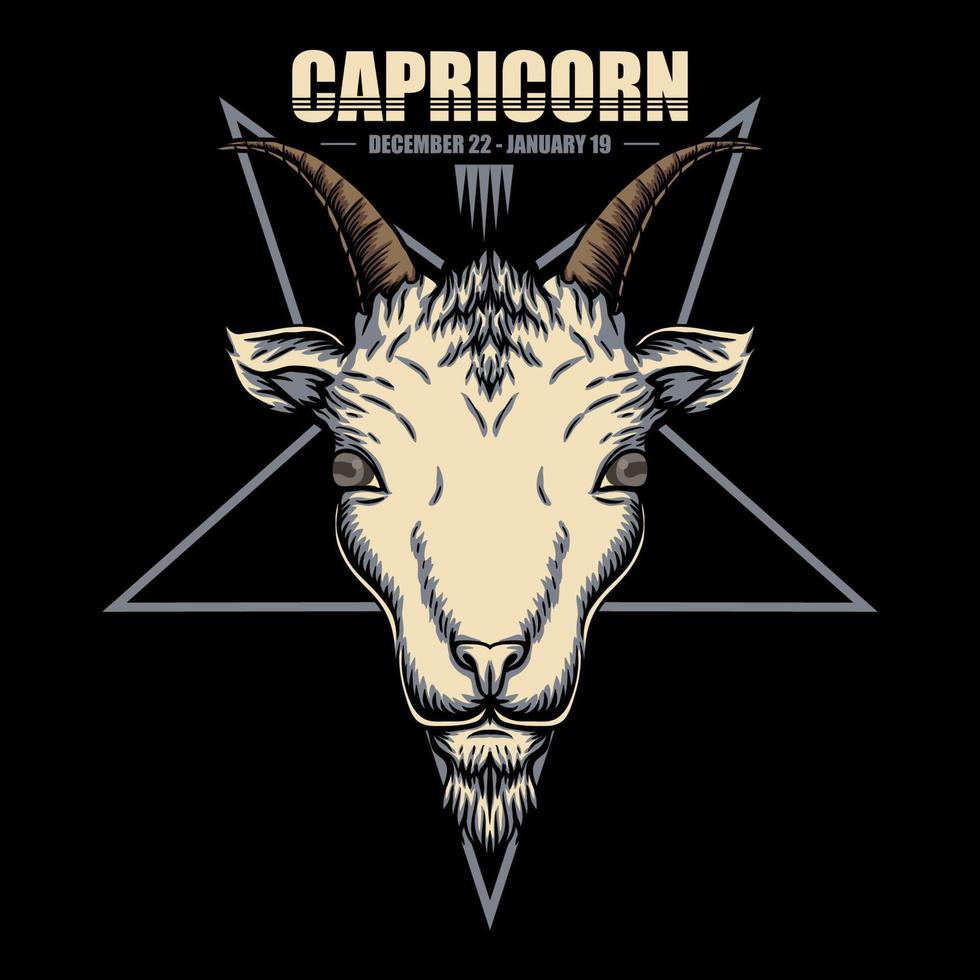 capricorn zodiaken vektor illustration