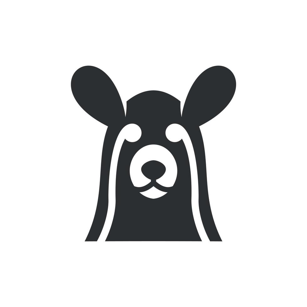 djur- Björn söt ansikte modern logotyp vektor