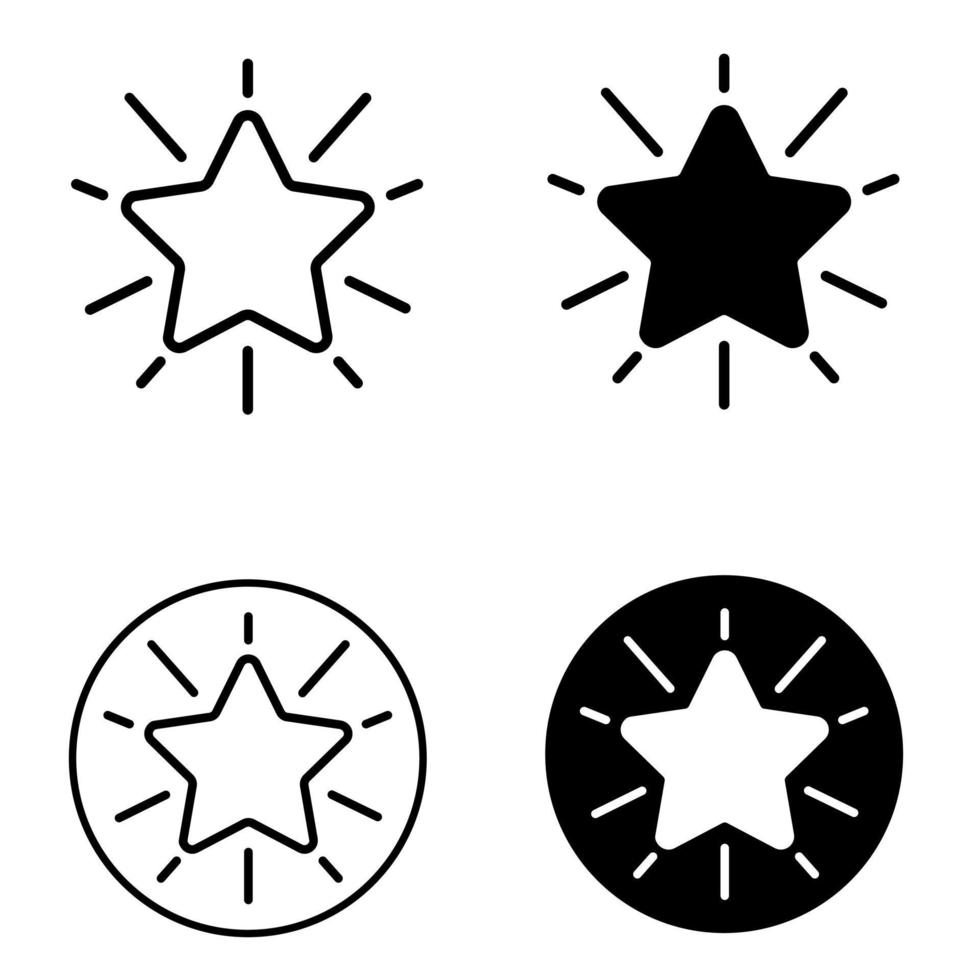 Star Symbol Vektor Satz. Bewertung Illustration Zeichen Sammlung. Rangfolge Symbol. Bewertung Logo.