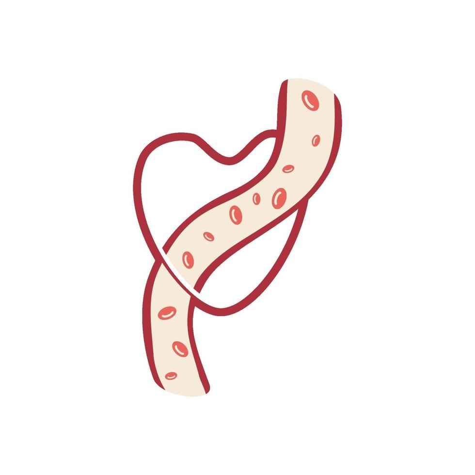 kolesterol i artär hälsorisk vektor design illustration