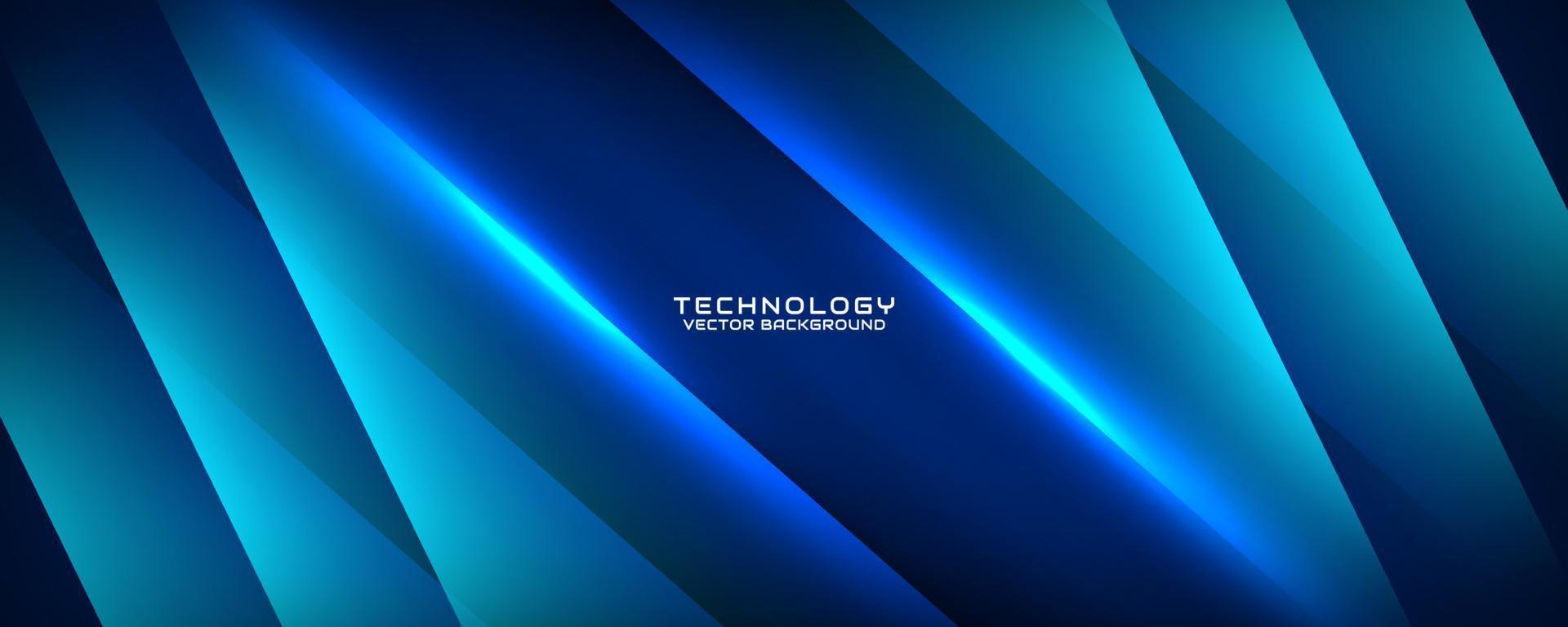3d Blau Techno abstrakt Hintergrund Überlappung Schicht auf dunkel Raum mit Licht Linie bewirken Dekoration. modern Grafik Design Element ausgeschnitten Stil Konzept zum Banner, Flyer, Karte, oder Broschüre Startseite vektor