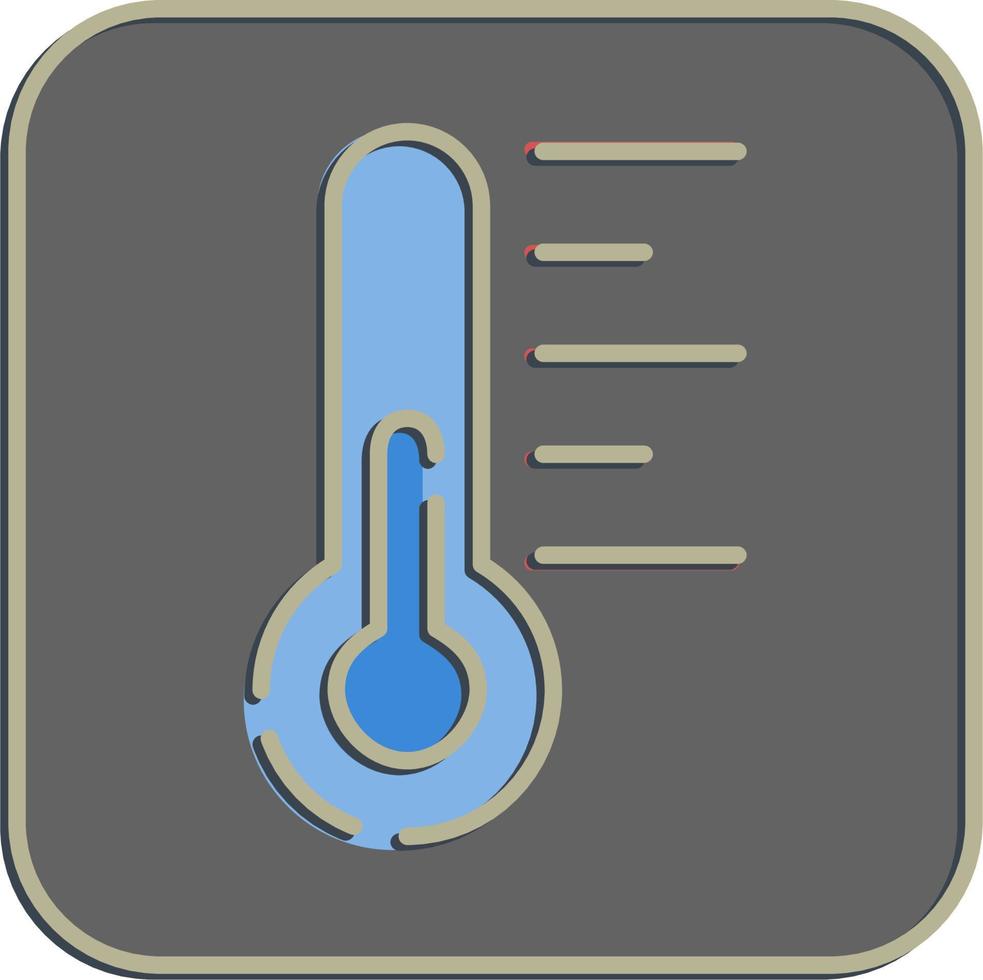 Symbol Temperatur. Wetter Elemente Symbol. Symbole im geprägt Stil. gut zum Drucke, Netz, Smartphone Anwendung, Poster, Infografiken, Logo, Zeichen, usw. vektor