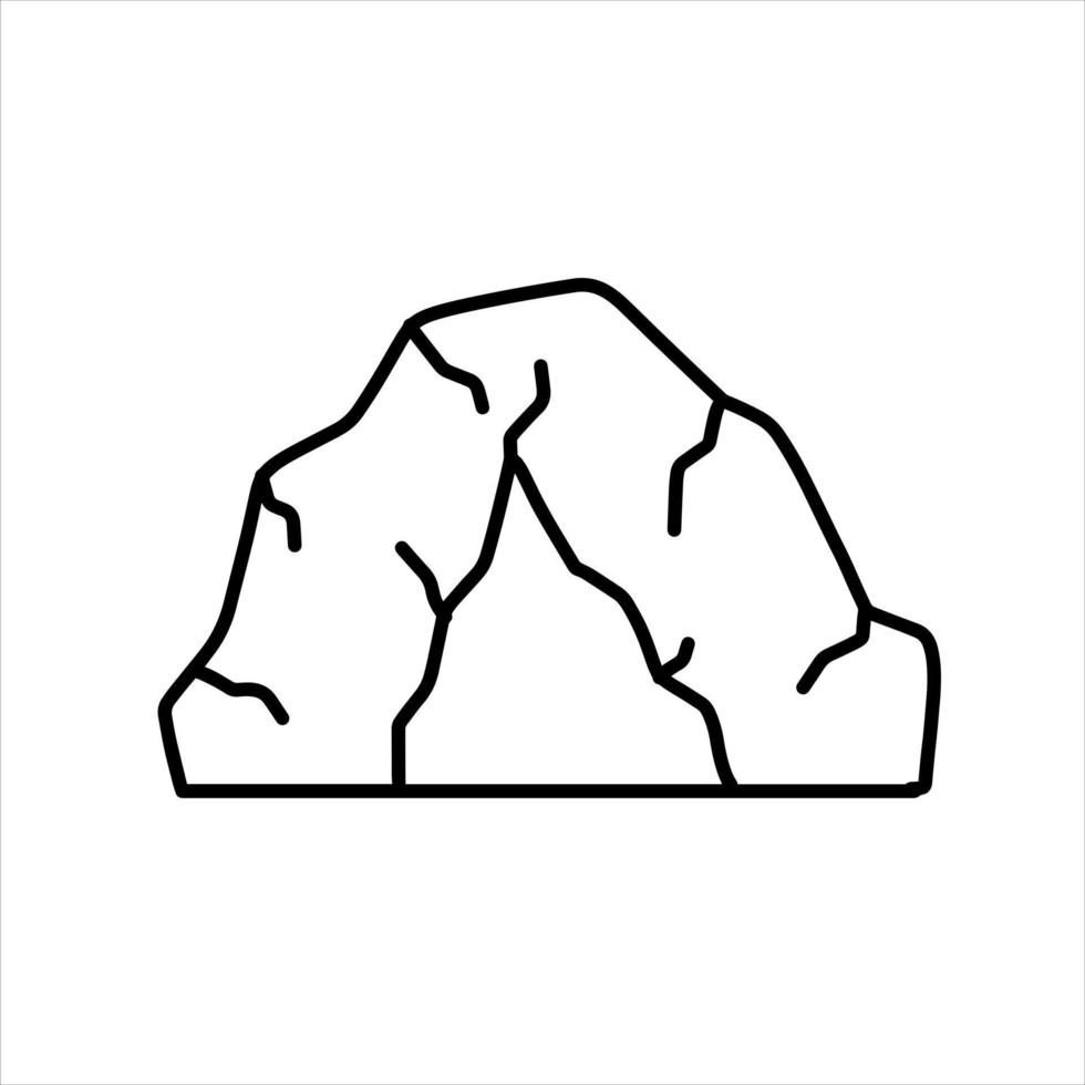 Höhle Symbol. Stein Unterschlupf. Eingang zu das Berg Verlies. schwarz Silhouette vektor